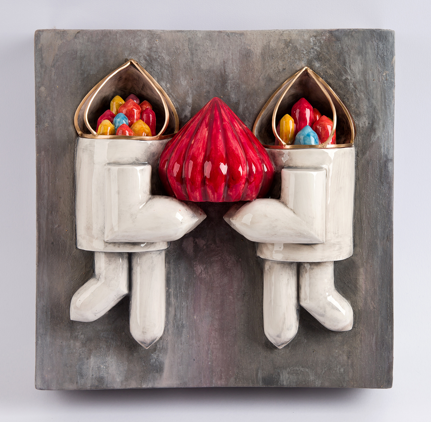 Contemporary Iranian art object with modern minimalist design, handmade by Ashkan Behjou