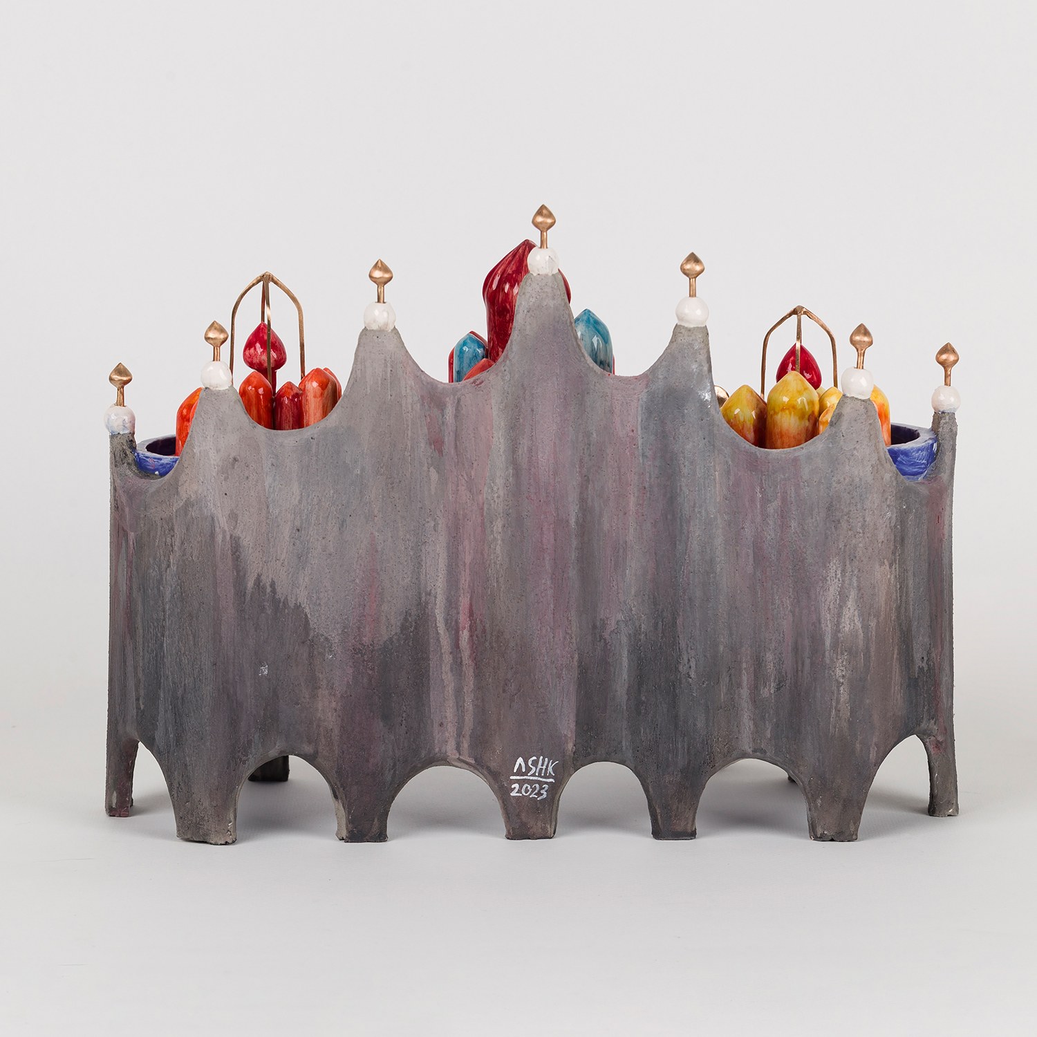 Contemporary Iranian art object with modern minimalist design, handmade by Ashkan Behjou