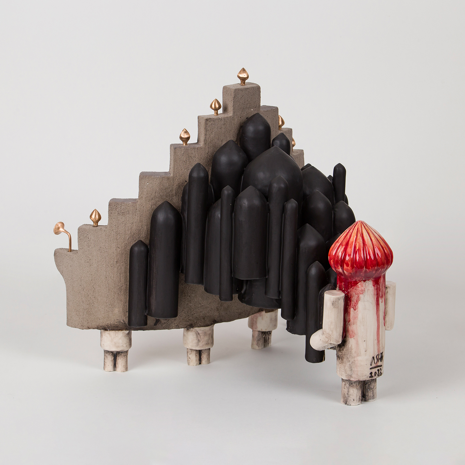 Contemporary Iranian art object with modern minimalist design, handmade by Ashkan Behjou