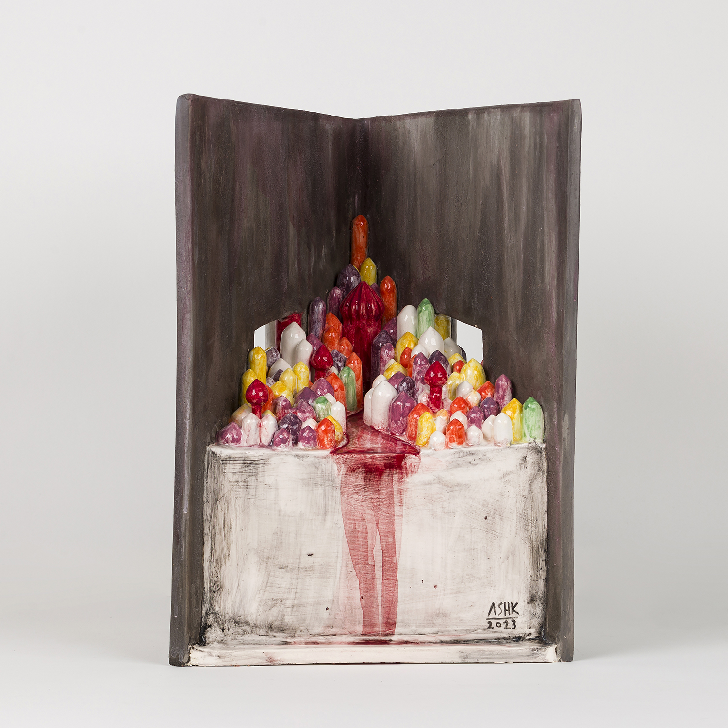 Contemporary Iranian art object with modern minimalist design, handmade by Ashkan Behjou