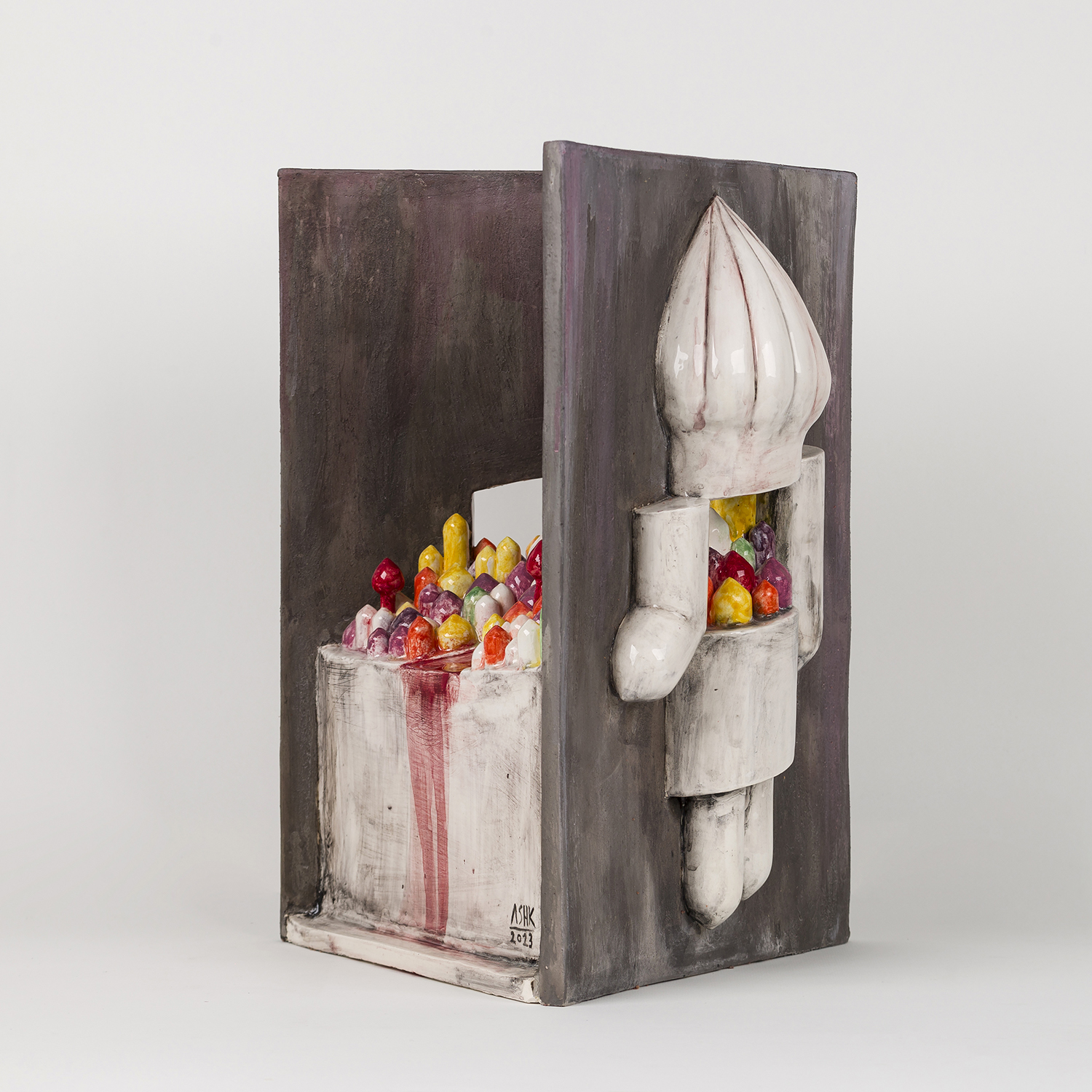 Contemporary Iranian art object with modern minimalist design, handmade by Ashkan Behjou